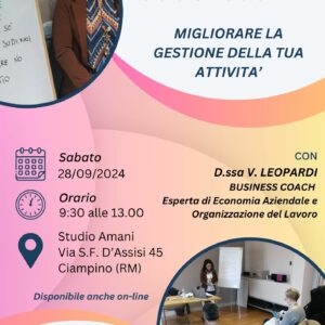 LA GESTIONE DELLA TUA ATTIVITA'